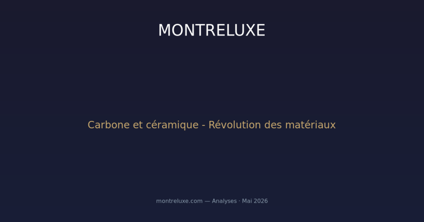 Carbone, céramique et forged carbon : la révolution silencieuse des matériaux dans la haute horlogerie