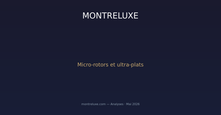 Micro-rotors et montres ultra-plates : la nouvelle course à la finesse