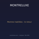 Montres habillées : le grand retour d'une élégance intemporelle en 2026