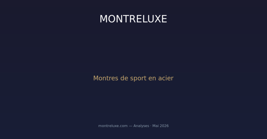 Montres de sport en acier : pourquoi l'été consacre définitivement ce couple gagnant