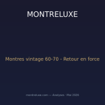 Montres vintage : comment les années 60 et 70 ont conquis le marché de la collection en 2026