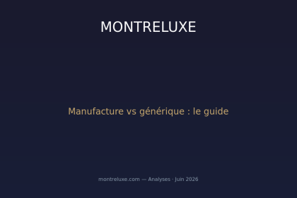 Mouvement manufacture vs calibre générique : le guide complet pour choisir sa montre en 2026