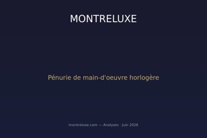 L'industrie horlogère suisse face à la pénurie de main-d'œuvre qualifiée en 2026