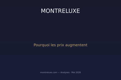 Pourquoi le prix des montres suisses augmente de 5 à 15% chaque année