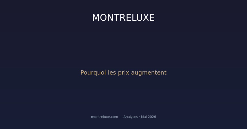 Pourquoi le prix des montres suisses augmente de 5 à 15% chaque année