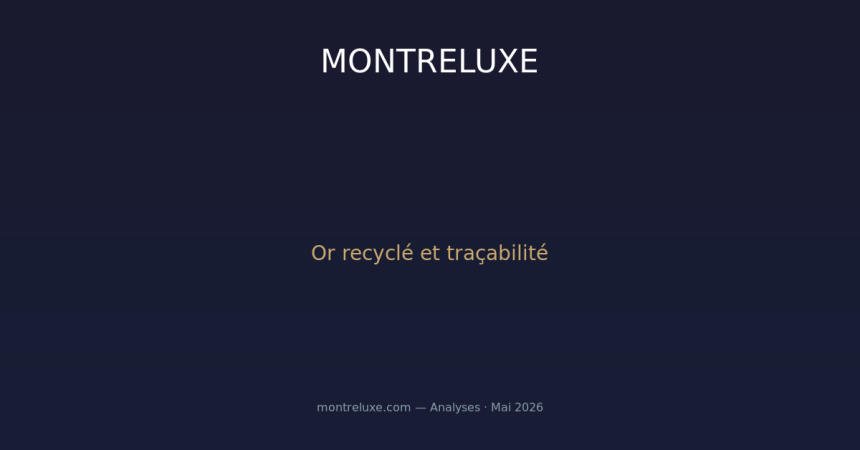 Recyclage de l'or et traçabilité : comment l'horlogerie de luxe devient (vraiment) responsable