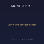 Le savoir-faire horloger menace : enquete sur la formation des metiers de la main en Suisse