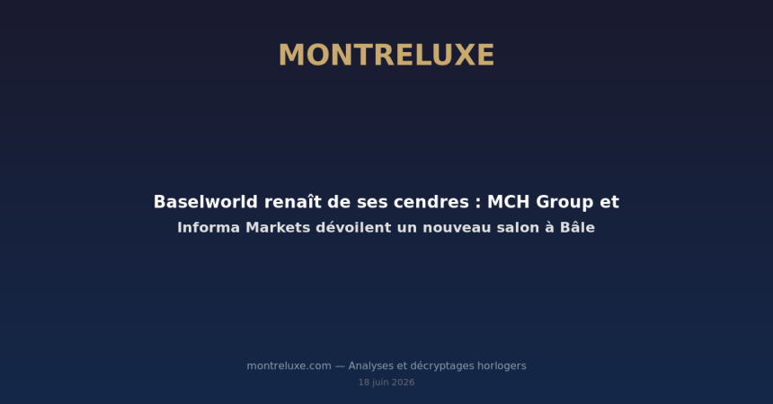 Featured image for Baselworld renaît de ses cendres : MCH Group et Informa Markets dévoilent un nouveau salon à Bâle — MontreLuxe