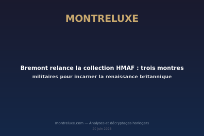 Featured image for Bremont relance la collection HMAF : trois montres militaires pour incarner la renaissance britannique — MontreLuxe
