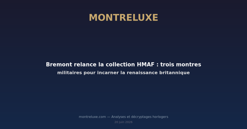 Featured image for Bremont relance la collection HMAF : trois montres militaires pour incarner la renaissance britannique — MontreLuxe
