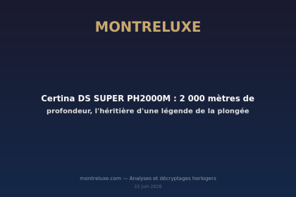 Featured image for Certina DS SUPER PH2000M : 2 000 mètres de profondeur, l'héritière d'une légende de la plongée — MontreLuxe