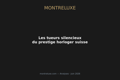 Crise confiance horlogerie suisse