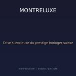 La crise silencieuse du prestige horloger suisse