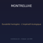 Durabilité horlogère : les manufactures suisses face à l'impératif écologique de 2026