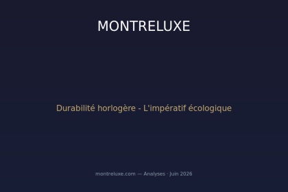 Durabilité horlogère : les manufactures suisses face à l'impératif écologique de 2026