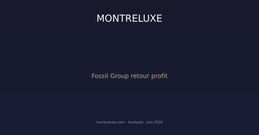 Fossil Group UK renoue avec les profits : la restructuration qui redessine l avenir du geant americain