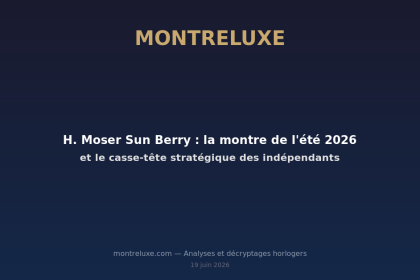 Featured image for H. Moser Sun Berry : la montre de l'été 2026 et le casse-tête stratégique des indépendants — MontreLuxe