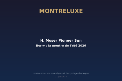 Featured image for H. Moser Pioneer Sun Berry : la montre de l'été 2026 — MontreLuxe