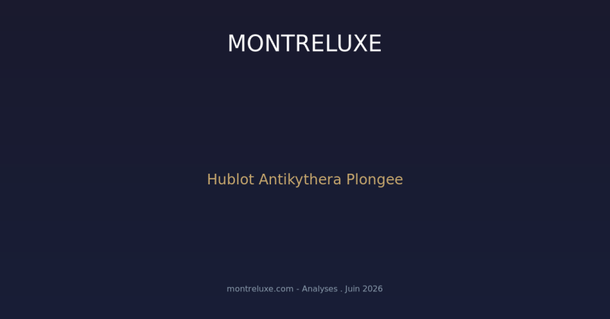 Hublot Xplorations Antikythera : plongee archeologique dans le mecanisme le plus fascinant de l Antiquite