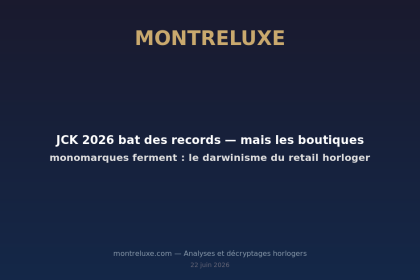 Featured image for JCK 2026 bat des records — mais les boutiques monomarques ferment : le darwinisme du retail horloger — MontreLuxe