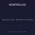 Montres en titane : la révolution silencieuse du matériau qui redessine l'horlogerie de luxe