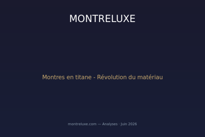 Montres en titane : la révolution silencieuse du matériau qui redessine l'horlogerie de luxe