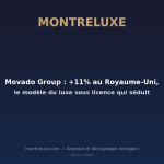 Featured image for Movado Group : +11% au Royaume-Uni, le modèle du luxe sous licence qui séduit — MontreLuxe