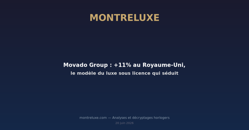 Featured image for Movado Group : +11% au Royaume-Uni, le modèle du luxe sous licence qui séduit — MontreLuxe