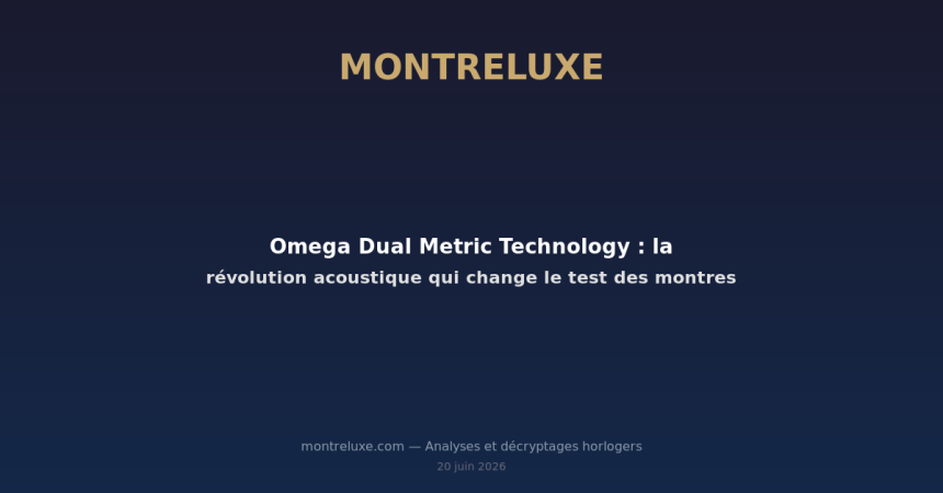 Featured image for Omega Dual Metric Technology : la révolution acoustique qui change le test des montres — MontreLuxe