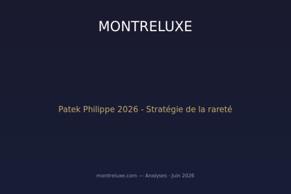 Patek Philippe 2026 : la stratégie de la rareté à l'épreuve du marché