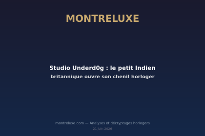 Featured image for Studio Underd0g : le petit Indien britannique ouvre son chenil horloger — MontreLuxe