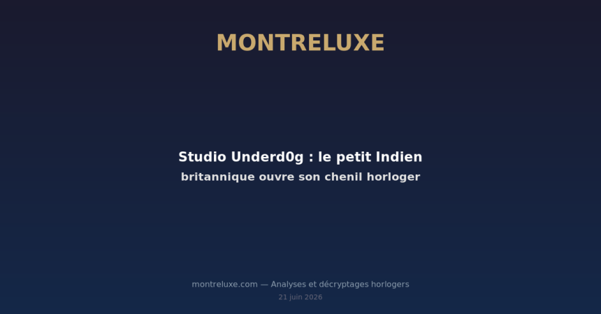 Featured image for Studio Underd0g : le petit Indien britannique ouvre son chenil horloger — MontreLuxe