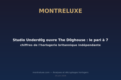 Featured image for Studio Underd0g ouvre The D0ghouse : le pari à 7 chiffres de l'horlogerie britannique indépendante — MontreLuxe
