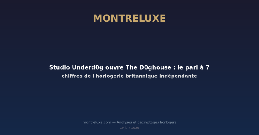 Featured image for Studio Underd0g ouvre The D0ghouse : le pari à 7 chiffres de l'horlogerie britannique indépendante — MontreLuxe