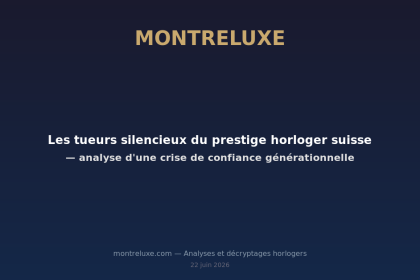 Featured image for Les tueurs silencieux du prestige horloger suisse — analyse d'une crise de confiance générationnelle — MontreLuxe