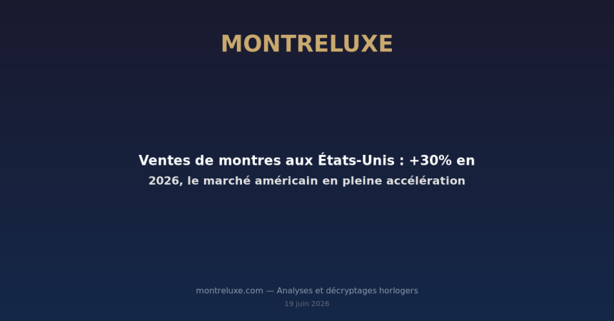 Featured image for Ventes de montres aux États-Unis : +30% en 2026, le marché américain en pleine accélération — MontreLuxe