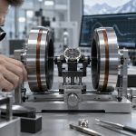 Laboratoire de test antimagnétique pour montres mécaniques, photographie éditoriale