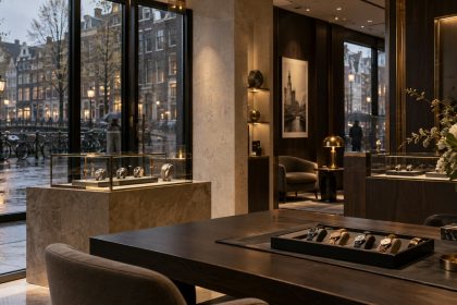 Boutique horlogère haut de gamme dans le Benelux, photographie éditoriale