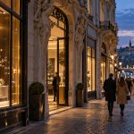 Boutique horlogère dans une ville d Europe centrale, photographie éditoriale